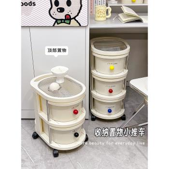 抽屜式儲物櫃移動分層小推車玩具