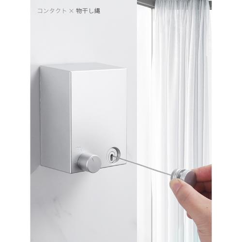 隱形晾衣繩室內免打孔晾衣架伸縮曬衣神器鋼絲陽臺衛生間收縮抽拉