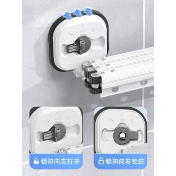 免打孔折疊晾衣架壁掛隱形收縮涼衣桿室內外伸縮陽臺浴室曬被神器