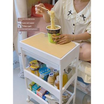 宿舍神器~移動桌子收納抽屜 零食小推車置物架床頭下鋪床邊收納架
