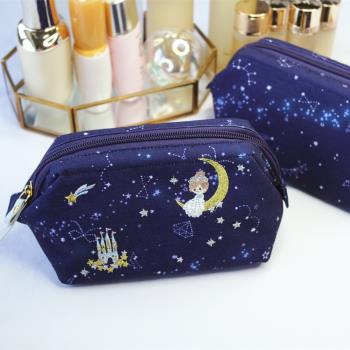 日系可愛卡通刺繡韓版便攜化妝包