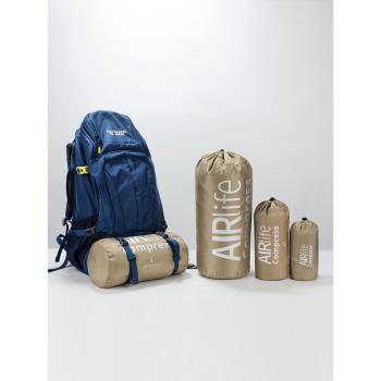 輕便壓縮收納袋四件套露營登山睡袋旅行衣物羽絨服抽繩束口收納包