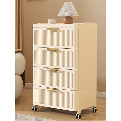 抽屜式收納柜家用客廳零食柜兒童玩具塑料儲物柜多層置物柜床頭柜