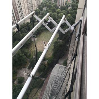 戶外高層晾衣架器晾曬衣服防丟防風吹落網兜護衣袋防墜物送彈力繩