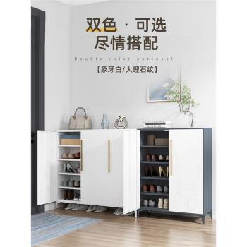 鞋架門外樓道帶鎖鞋櫃走廊用電梯口帶門鋼制家用玄關入戶收納簡約