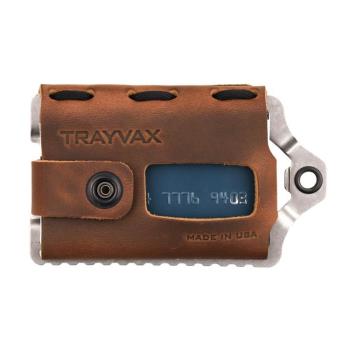 美國製造 Trayvax 金屬結合真皮創意卡包 證件收納包 卡片夾