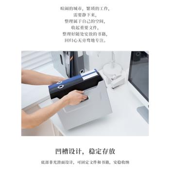 韓國SYSMAX多功能資料收納架檔案收納盒桌面置物籃書立家用辦公室