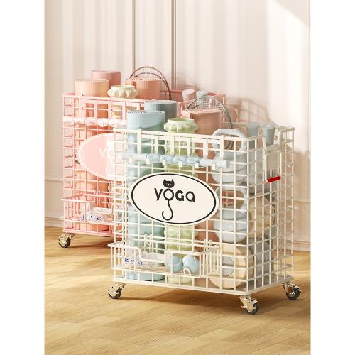 瑜伽墊收納筐家用健身運動器材球類收納筒放啞鈴羽毛球夾縫置物架