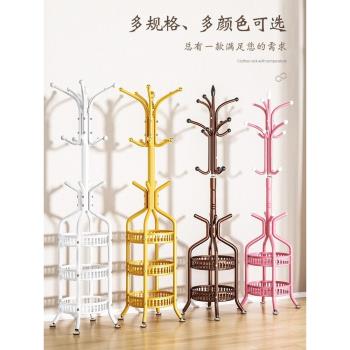 北歐輕奢室內立式功能置物衣帽架