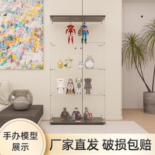 手辦展示柜透明玻璃樂高積木展示架玩具收納展示盒家用模型陳列柜