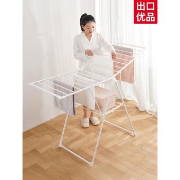 晾衣架落地折疊取暖器烘乾架室內外陽臺不銹鋼嬰兒寶寶尿布曬衣架