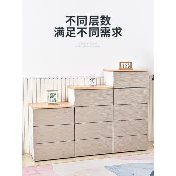 萬源鴻木頂抽屜式收納兒童塑料玩具整理寶寶衣儲物櫃箱收納夾縫櫃