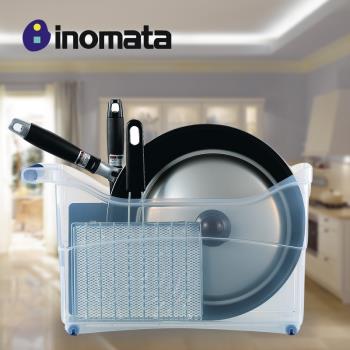 日本進口INOMATA 廚房滑輪收納盒 廚具整理盒 瓶罐收納塑膠整理箱