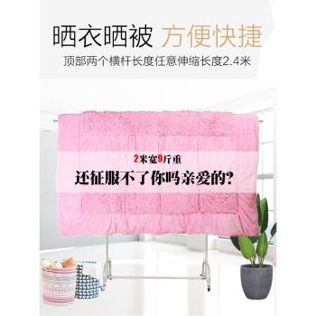 幹洗衣店服裝廠晾衣架落地 304加厚不銹鋼曬衣移動涼衣掛衣曬被架