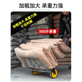 大號拉桿車手推車搬運快遞小推車平板拖車折疊便攜擺攤進貨手拉車