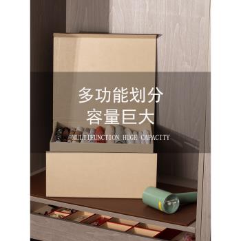 家居收納箱衣服盒整理箱家用衣帽間抽屜式盒子衣櫃皮質磁吸儲物盒