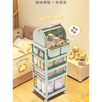 推車置物架寶寶嬰兒用品多層移動收納架客廳零食櫃玩具收納架子
