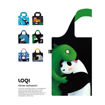 LOQI熊貓滾滾折疊單肩送禮購物袋