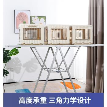 晾衣架落地桿折疊室內式陽臺曬被子加寬鋁合金曬衣架家用涼晾衣桿