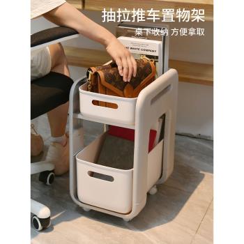 辦公室置物架桌下小推車書架書包桌面床頭收納櫃工位放包雜物神器