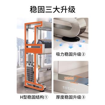 水槽置物架多功能放碗不銹鋼廚房
