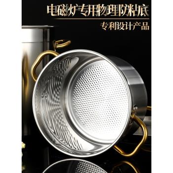特厚桶底不銹鋼桶大容量帶蓋商用電磁爐專用湯桶特大湯鍋水桶圓桶