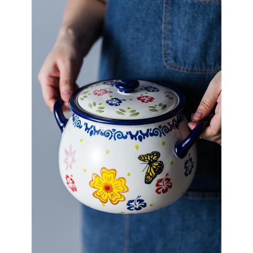 陶瓷廚房儲米罐米缸米桶帶蓋5斤裝 家用防潮防蟲密封儲物罐收納罐