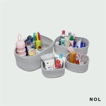 NOL原創家居收納盒 ins布藝家用棉編織整理盒 化妝品置物收納盒