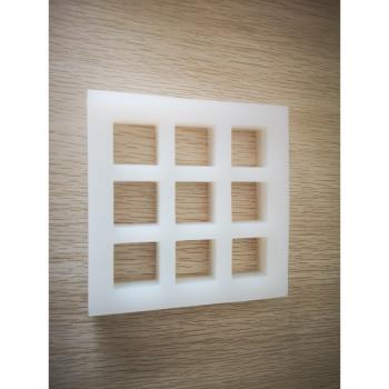 3@3釐米 5mm厚 矽膠9孔 鏤空模具 耐高溫230度