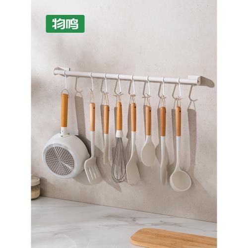 物鳴廚房掛鉤免打孔壁掛式掛架多功能置物架刀架掛桿架廚具置物架
