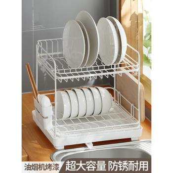 防銹碗架水槽瀝水架洗碗池餐具碗碟架放碗筷架廚房置物架可伸縮窄