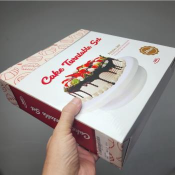 便民蛋糕裱花臺 塑膠轉臺旋轉臺轉盤 DIY旋轉盤帶防滑圈烘焙工具