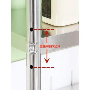 廚房置物架不銹鋼冰箱貨架商用操作臺層架收納臺面立架工作臺架子
