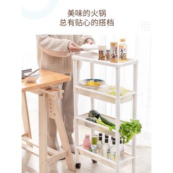 asvel日本塑膠推車果蔬冰箱側面