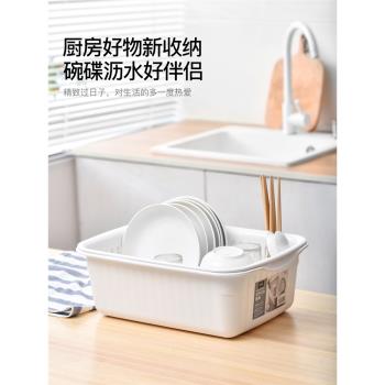 Asvel日本進口盒裝碗碟架收納箱