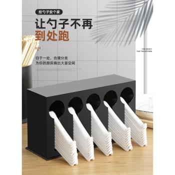 亞克力勺子架廚房筷子瀝水收納盒置物架餐飲火鍋店勺子存放架商用