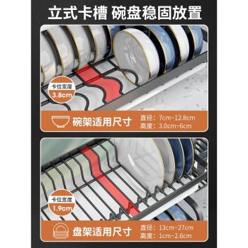 廚房置物架碗碟碗盤收納架瀝水架家用多功能放碗架碗筷收納盒碗櫃