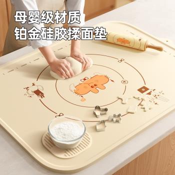 德國食品級矽膠揉麵墊和面墊加厚家用餃子面墊塑膠搟面墊案板706