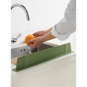 米立風物矽膠擋水板家用廚房水槽水池洗菜防濺擋水條隔水防水擋板