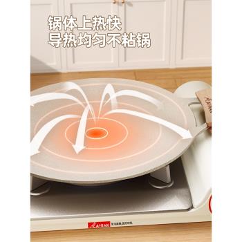 戶外卡式爐專用煎烤盤麥飯石