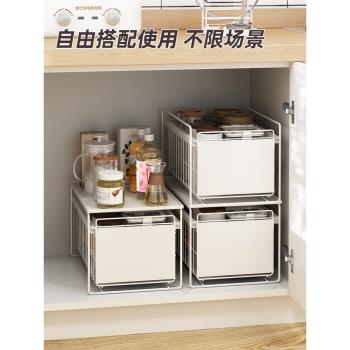 廚房臺面抽屜式置物架下水槽抽拉收納家用大全多功能調料用品儲物