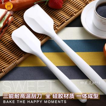 三能烘焙工具SN4756小SN4755耐高熱一體全矽膠刮刀奶油麵糊攪拌刀