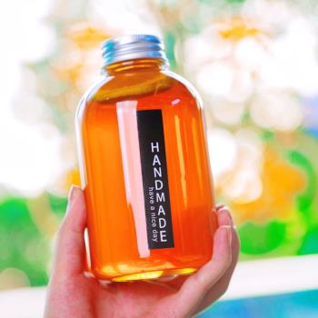 加厚500ml網紅透明塑膠空瓶食品級pet飲料瓶外賣果汁瓶奶茶瓶帶蓋