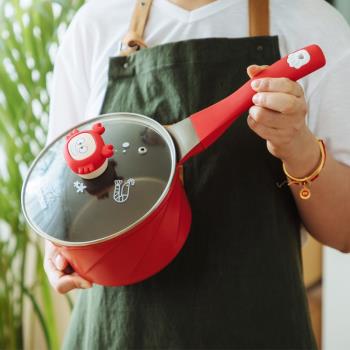 韓國didnika寶寶嬰兒家用燃氣電磁爐可愛小奶熱湯泡麵不沾輔食鍋