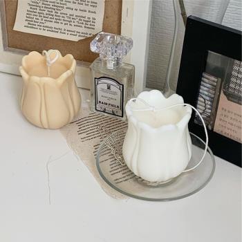 INS風韓式大號鬱金香蠟燭模具