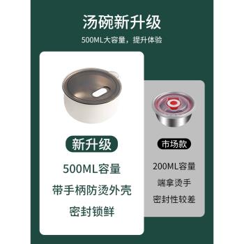304不銹鋼飯盒大容量上班族保溫便當餐盒分格碗食堂打飯專用學生