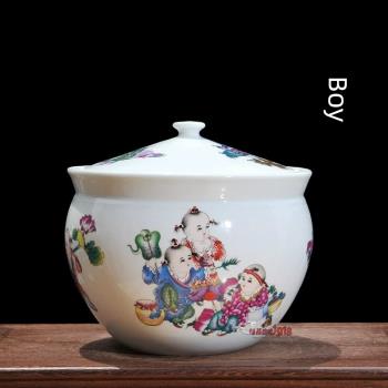 10斤20斤大號陶瓷米缸景德鎮瓷器米桶醃菜醃肉壇子帶蓋青花儲蓄罐