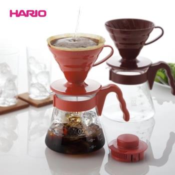 HARIO日本進口V60系列耐熱玻璃滴濾式手沖咖啡套裝濾杯過濾咖啡