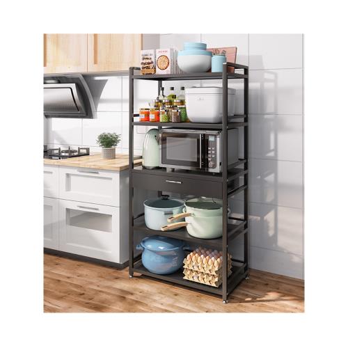 微波爐架烤箱架廚房微波爐置物架落地多層儲物家用鍋具夾縫收納架