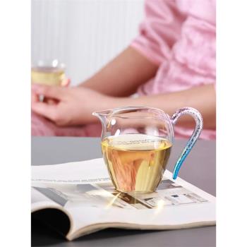 尚明新品高硼矽耐熱玻璃公道杯功夫茶具分茶器泡茶過濾杯大號茶海